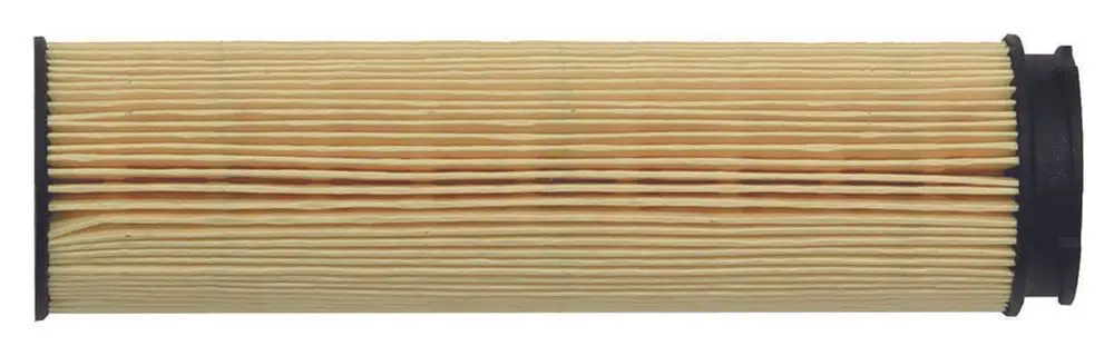 Öl-Filterwechselpatrone von Vaillant, zylindrische Form mit gefalteter Filteroberfläche, schwarz umrandet, für Heizöl-Filterarmatur.